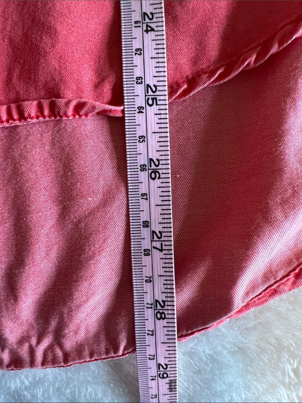 Standard Grace Coral Pink Lyocell Button Down Shirt Medium Long Sleeve Pocket - Picture 10 of 12